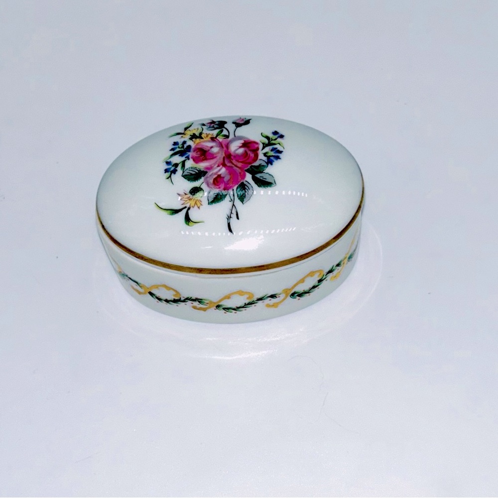 Haviland Limoges France floral porcelain ceramic trinket